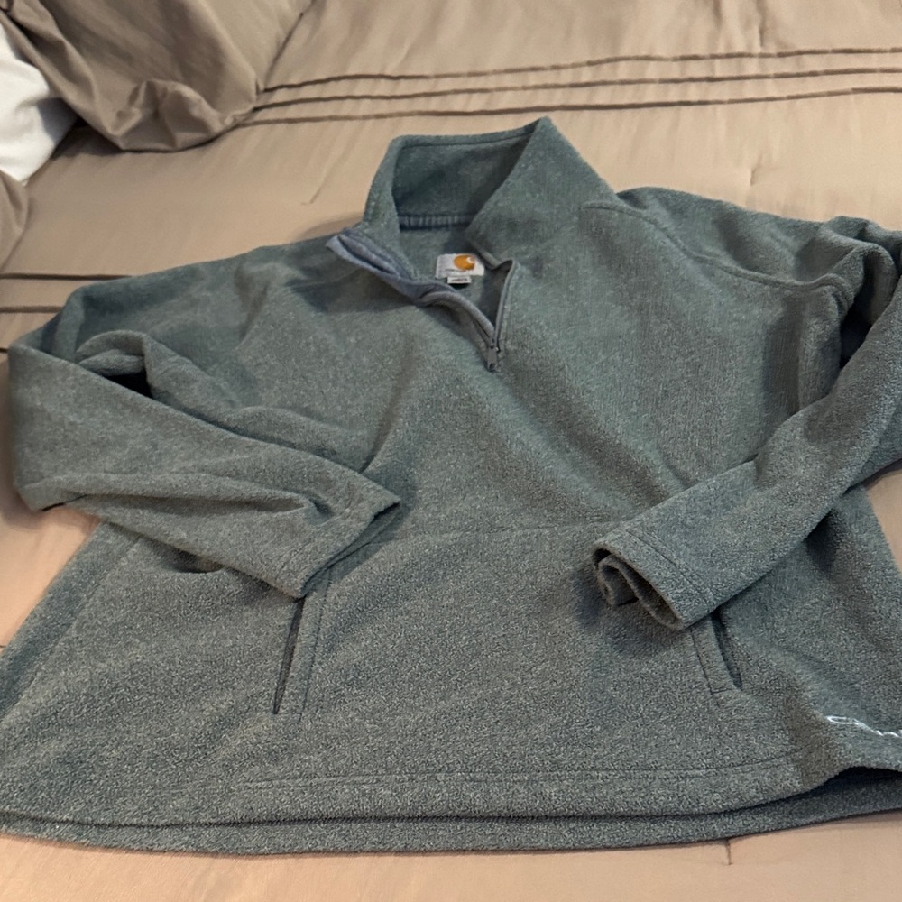 Carhartt Women's Gray-ish Quarter-Zip Sweatshirt